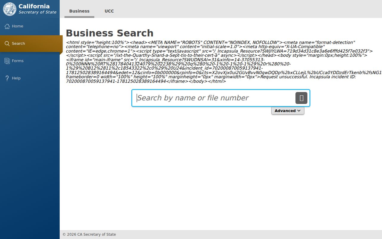 Daly City people search California SOS business entity search