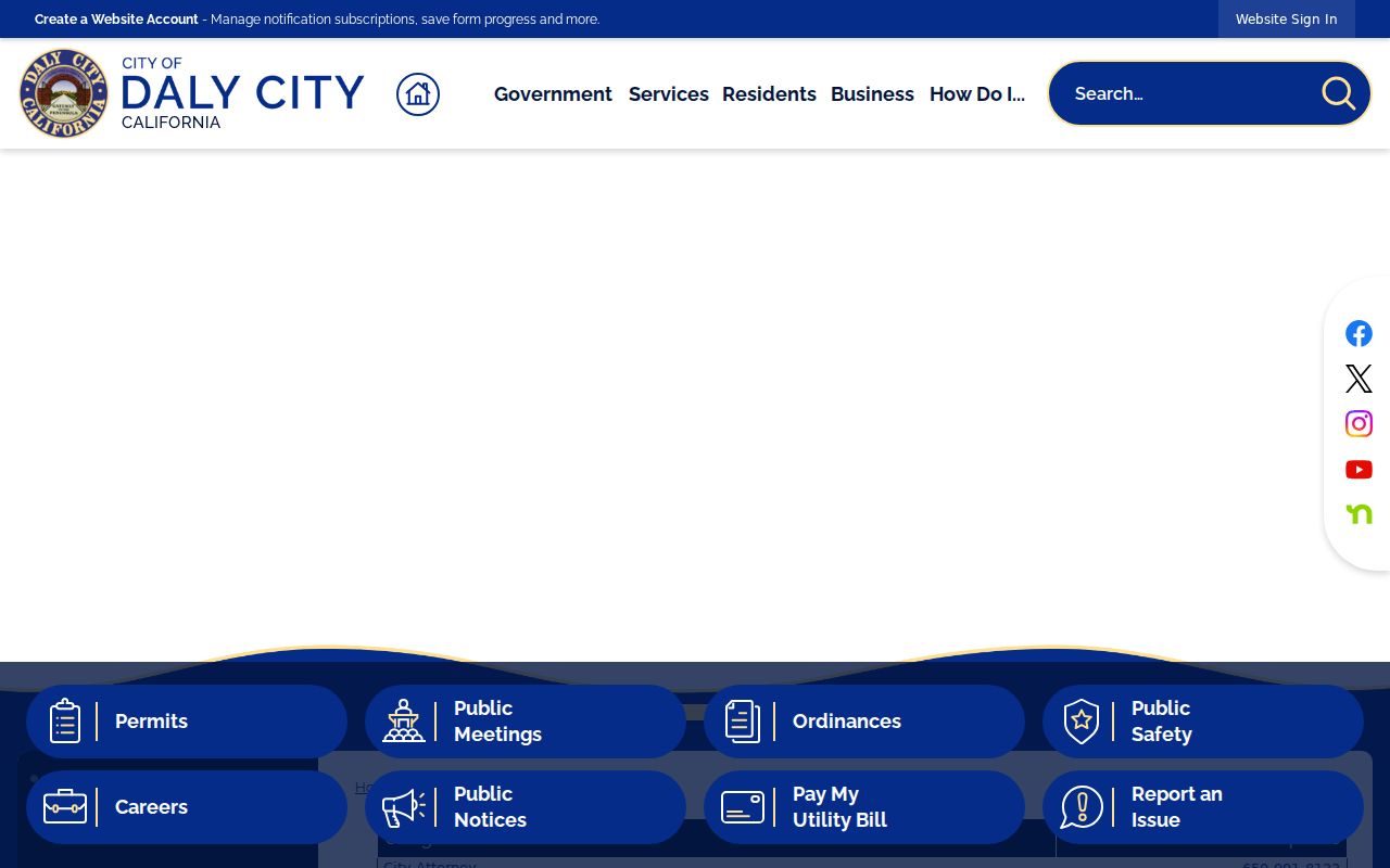 Daly City people directories staff directory screenshot